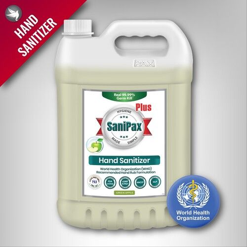 SaniPax Plus Hand Sanitizer Spray WHO Recommended Hand Rub Formulation with 99.99% Germ Kill Disinfection Protection (Green Apple)