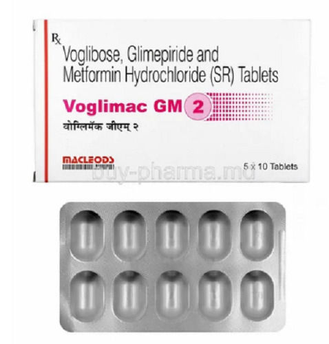 Voglibose And Glimepiride Hydrochloride Tablets, 5 X 10 Tablets