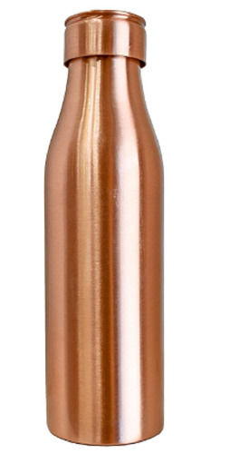 Reddish Gold 13X4 Inch 1 Liter Screw Cap Engraving Round Copper Bottle For Beverage