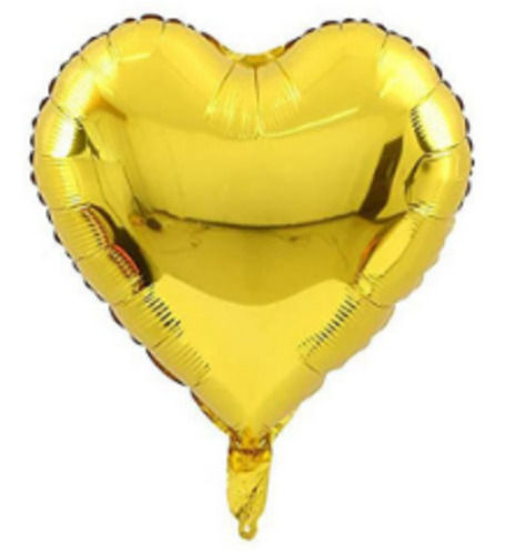 Golden 15 Inches Normal Air Heart Shape Decorative And Attractive Ballons 