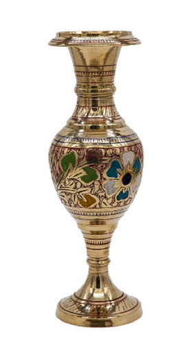 27X6X14 Cm Corrosion Resistance And Durable Brass Antique Flower Vases  Bottom Diameter: 14  Centimeter (Cm)