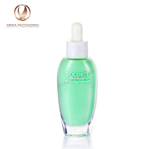 30ml Clear Flat Frosted Glass Dropper Bottle For Cosmetic Packaging