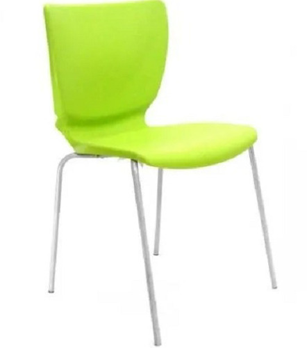 मशीन निर्मित 3X1 फीट 7 किलोग्राम एचडीपीई प्लास्टिक और स्टेनलेस स्टील बॉडी कैफेटेरिया चेयर