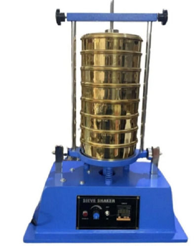 Blue And Golden 50 Hertz Mild Steel Electromagnetic Sieve Shaker - Size 520 X 620 X 720Mm