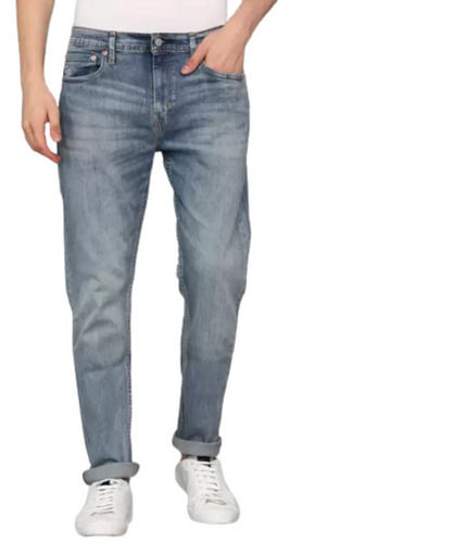 Grey Causal Wear Regular Fit Mens Denim Jeans