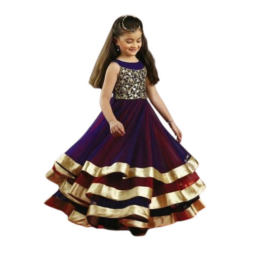 Sleeveless Breathable And Washable Girls Frocks Age Group: 10-12