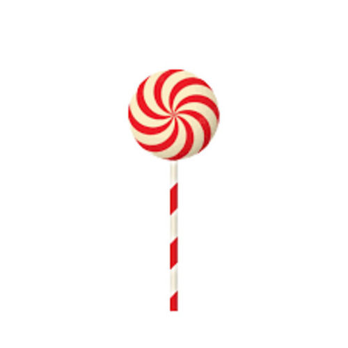 Solid Round Strawberry Flavored Sweet Taste Eggless Candy Lollipop