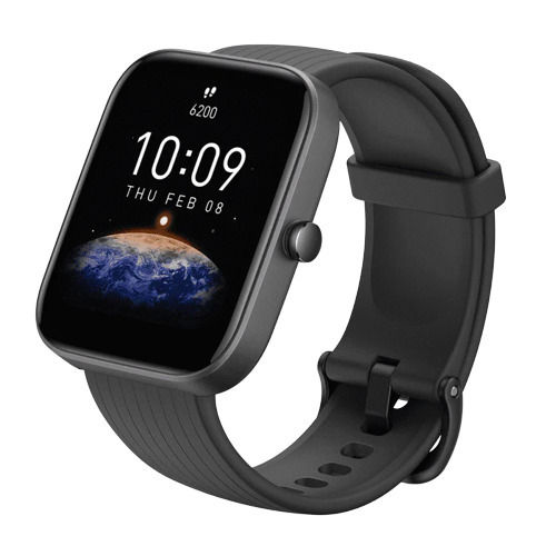 Square Touch Screen Metal Body Rubber Band Smart Wrist Watch