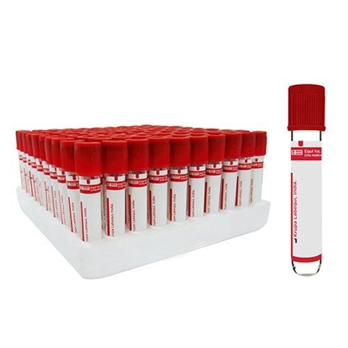 Red And White 100 Pieces Pack Light Weight Glass Plain Tubes For Laboratory Purposes