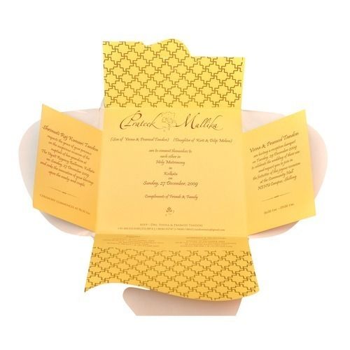 10x10 Inches Foldable And Light Weight Printed Designer Wedding Card