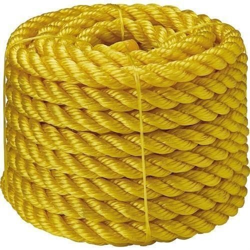 White 16 Millimeter Sturdy Construction Yellow Plastic Ropes