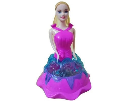 Multicolor 18 Centimeter Color Coated Plastic Body Barbie Doll For Playing Girls