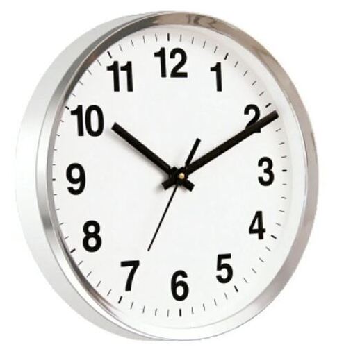 220 Grams 20 Inches Round Polished Stainless Steel Frame Wall Clock