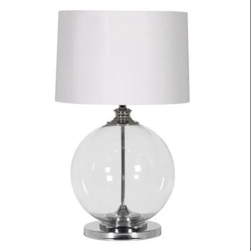 Oval 220 Voltage Modern Electrical Energy Saving Metal And Glass Table Lamp