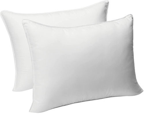 White 22X8 Inches Rectangular 60 Grams Ultra Soft Cotton Bed Pillows