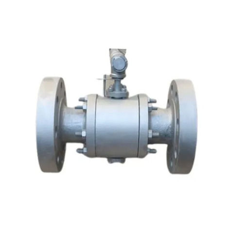 Silver 3 Inches High Pressure Water Mild Steel Flanged Ball Valve