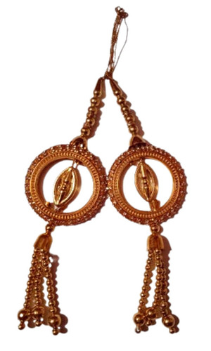 लहंगा और ब्लाउज के लिए भूरा 4 इंच हैंडमेड स्टाइलिश ब्राइडल फैंसी लटकन