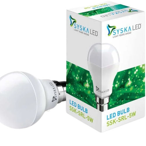 White 9 Watts 220 Volts B22 Base Ip44 Aluminum And Ceramic Led Bulb