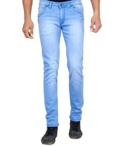 Anti Wrinkle Straight Style And Relaxed Fit Plain Dyed Denim Jeans For Men  Age Group: >16 Years