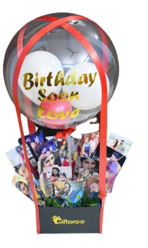 Black Balloons And Photos Gift Hampers