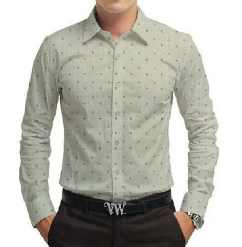 Breathable Straight Collar Full Sleeve Casual Wear Soft Cotton Shirt For Men