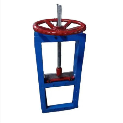 Blue And Red Manual Color Coated Mild Steel Knife Edge Gate Valve For Industrial Purpose