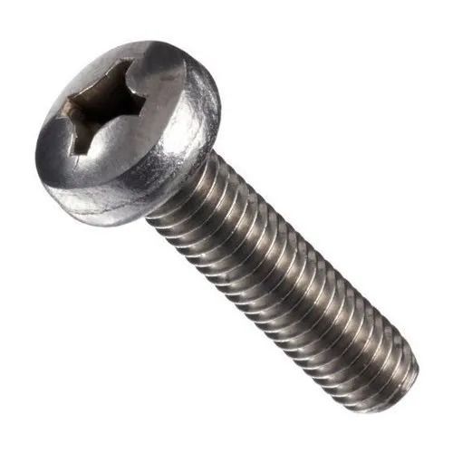 Silver Round Polished Zinc Plating Surface Phosphating Steel Screw 