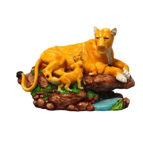 Multicolor 27X18X13Cm Modern Art Water Resistant Paint Coated Resin Animal Statue