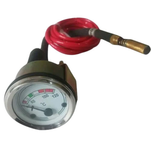 80X80X8 Mm Copper And Brass Body Round Temperature Gauge For Water Accuracy: 1  %