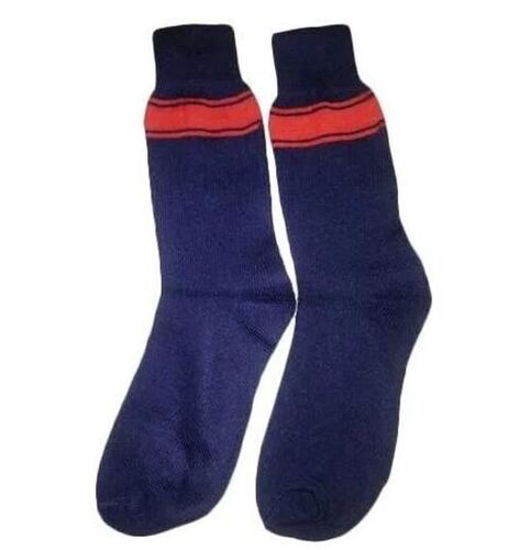 Anti Wrinkle Striped Cotton Blend Middle School Socks For Unisex Age Group: 10 To 15