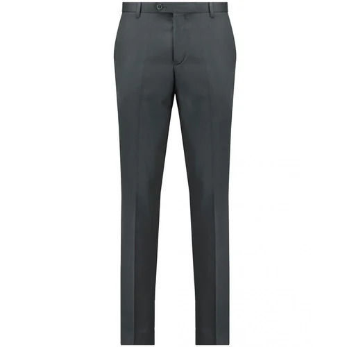 Grey Casual Wear And Slim Fit Plain Dyed Cotton Formal Trousers For Mens 