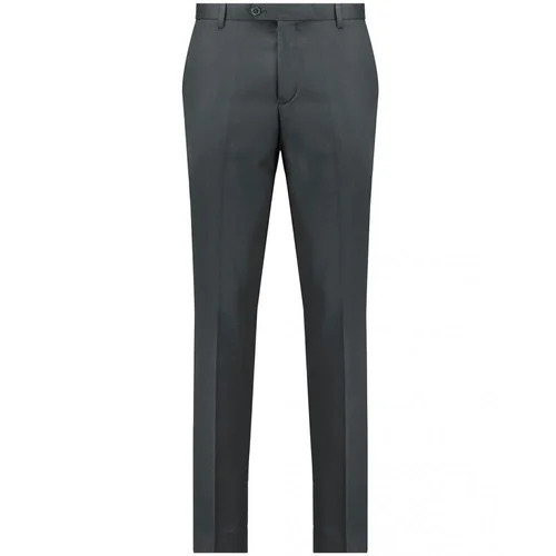 ग्रे कैज़ुअल वियर और पुरुषों के लिए स्लिम फिट प्लेन डाइड कॉटन फॉर्मल ट्राउज़र