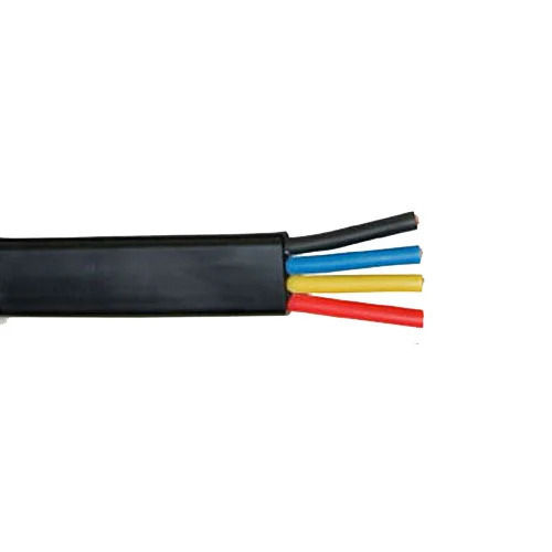 Color Coated Pvc And Copper 3 Core Flat Cable For Electric Fittings  Application: Construction