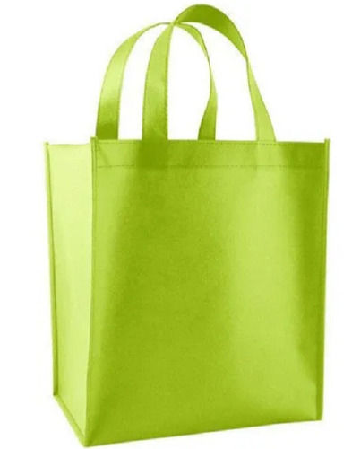 Green Moisture Proof Disposable Virgin Loop Handle Bags For Shopping 