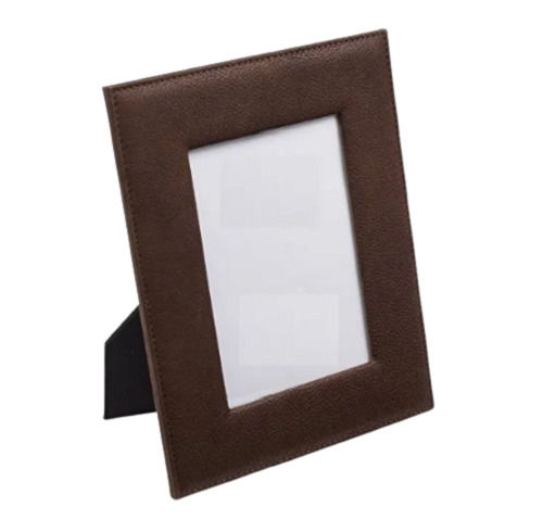 Polishing Rectangular Solid Wood Table Top Leather Photo Frame - 2.5Mm Thickness