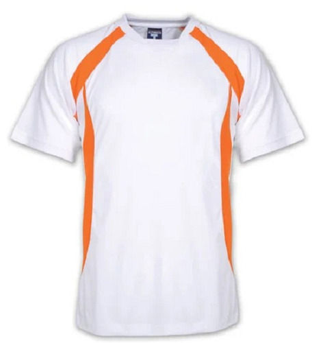 Skin Friendly And Comfortable Regular Fit Plain Dyed Polyester Sports T-Shirt