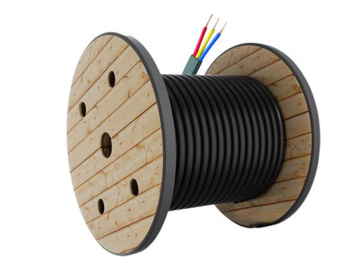 100 Meter Long 3 Core Pvc Insulated Copper Conductor Submersible Flat Cable Application: Industrial