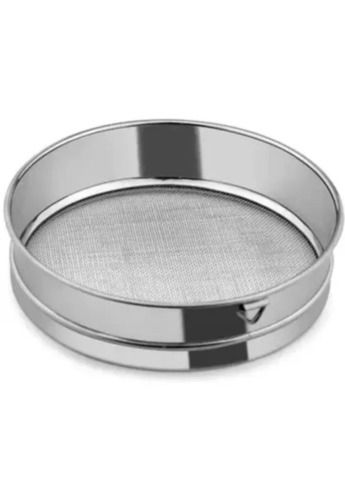 00 3.2 Mm Thick Rust Proof Round Chrome Finished Stainless Steel Flour Strainer