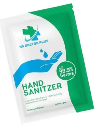 3 Ml Volume Liquid From Single Use Hand Sanitizer Sachet Age Group: Suitable For All Ages