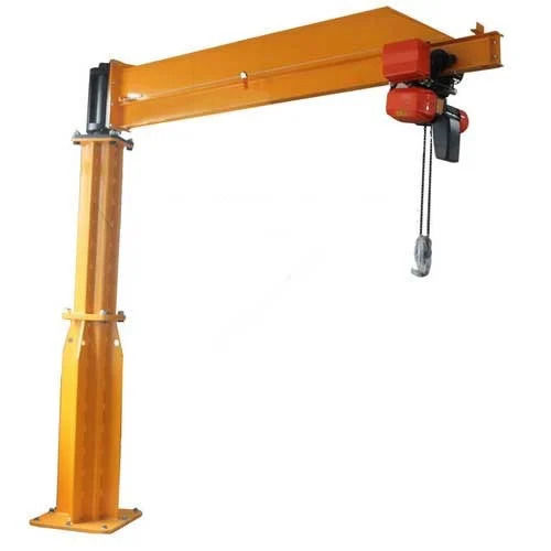 Yellow 450 Kilogram Rust Proof Floor Mounted Demag Jib Crane For Construction