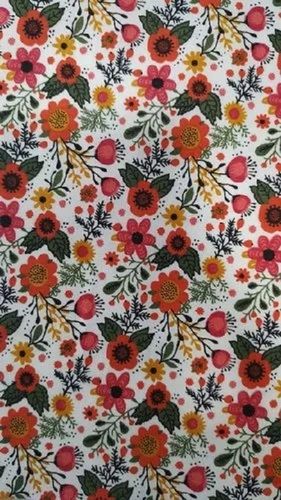 Multi Colour 50 Inches Wide Multicolor Floral Printed Cotton Fabrics For Garment Industry