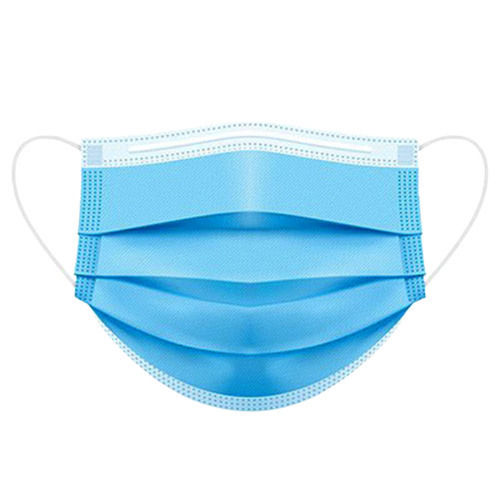 Blue 6 Inch Non Woven Disposable Face Mask For Anti Pollution 