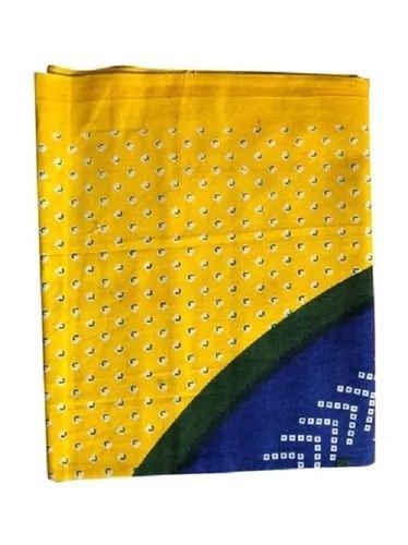 Blue And Yellow Or Green 63X90 Inches Single Bed Fabric Cotton Printed Bed Sheet