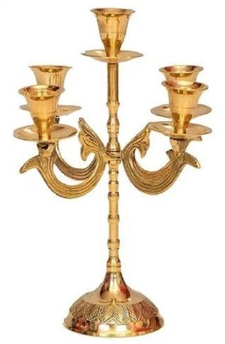 700 Grams Durable Antique Brass Candle Holder For Decoration Use