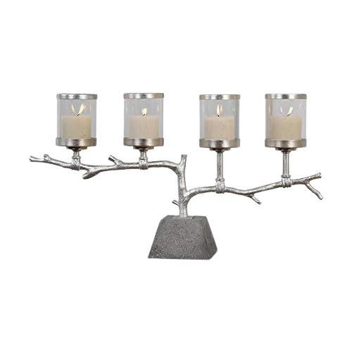 Metal Anti Corrosive Modern Decorative Paint Coated Brass Candle Stand