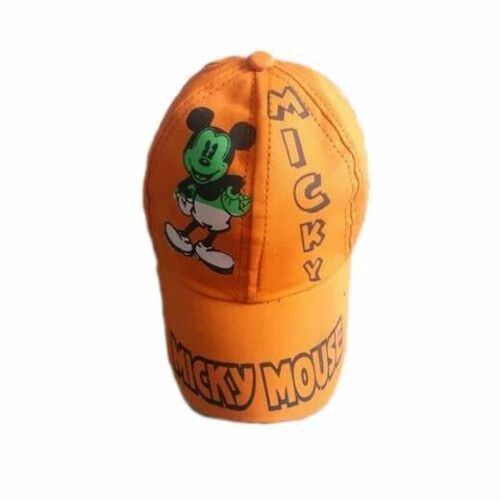 Micky Mouse Print Skin Friendly Cotton Cap For Kids Age Group: 3 To 6