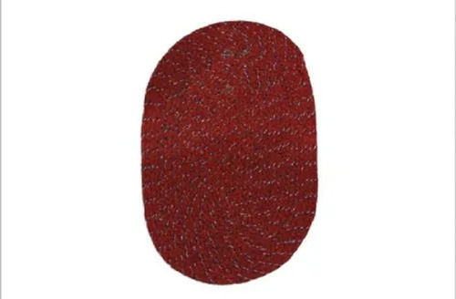 Plain Style Anti Slip Half Round Shaped Hand Knotted Cotton Door Mat