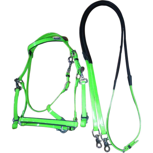 Pony Cob Full Green English Pvc Horse Bridle And Rein Weatherproof: Yes
