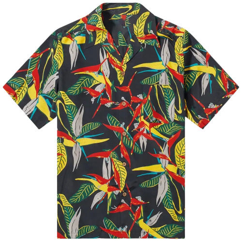 Regular Fit Classic Collar Short Sleeves Printed Polyester Shirt For Mens