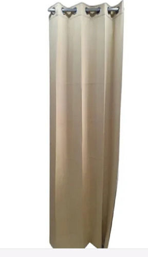 Cream 100% Pure Cotton Self Piping Shrink Resistant Plain Dyed Curtain 